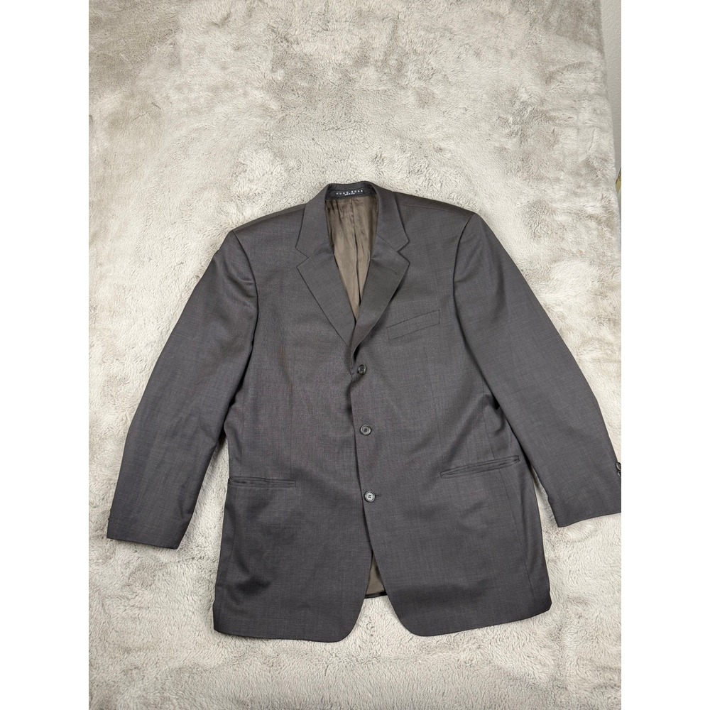 Hugo Boss Virgin Wool Blazer Sport Coat Business Casual Gray 46R‎ (see all pics)